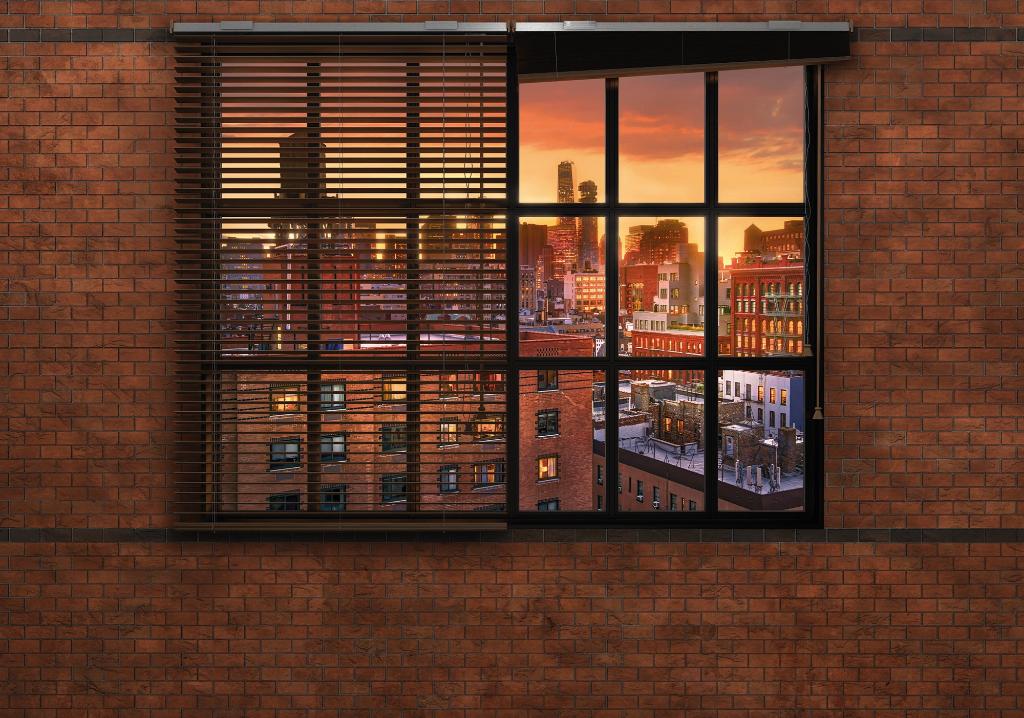 Industrieel fotobehang Brooklyn Brick, New York behang, Verzenden, Minder dan 10 m², Industrieel, New York