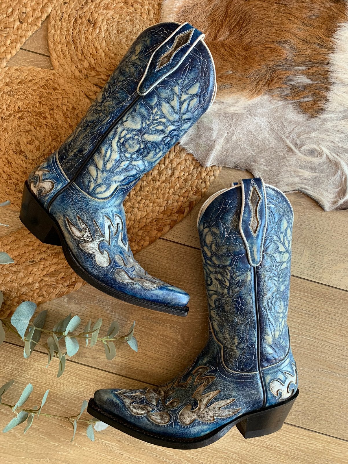 Sendra cowboylaarzen 35 36 western boots bohemian laarzen, Hoge laarzen, -, Blauw, -