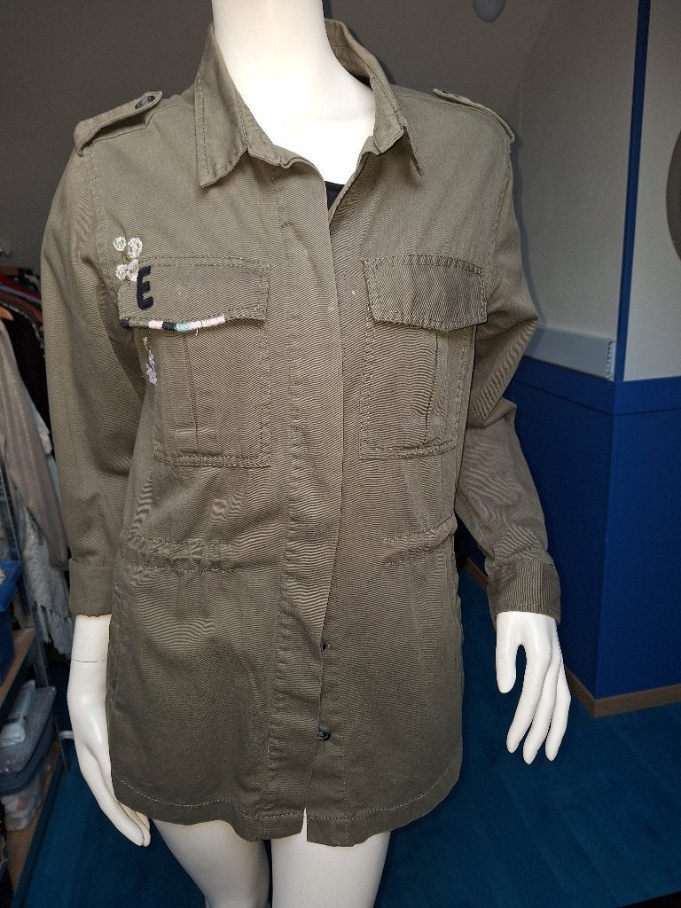 legergroen jasje mt.l eksept van shoeby, Kleding | Dames, Maat 38/40 (M), Ophalen of Verzenden, Gedragen, Groen