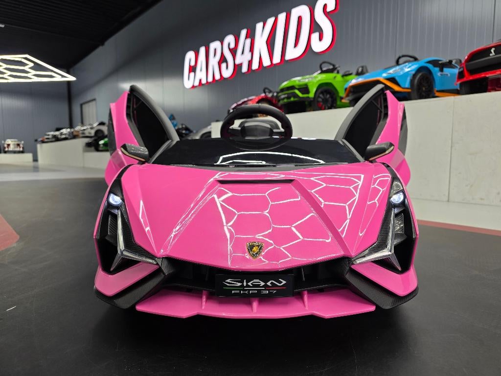 Kinderauto Lamborghini Sian - soft start- leren zit - RC, Ophalen of Verzenden, Nieuw