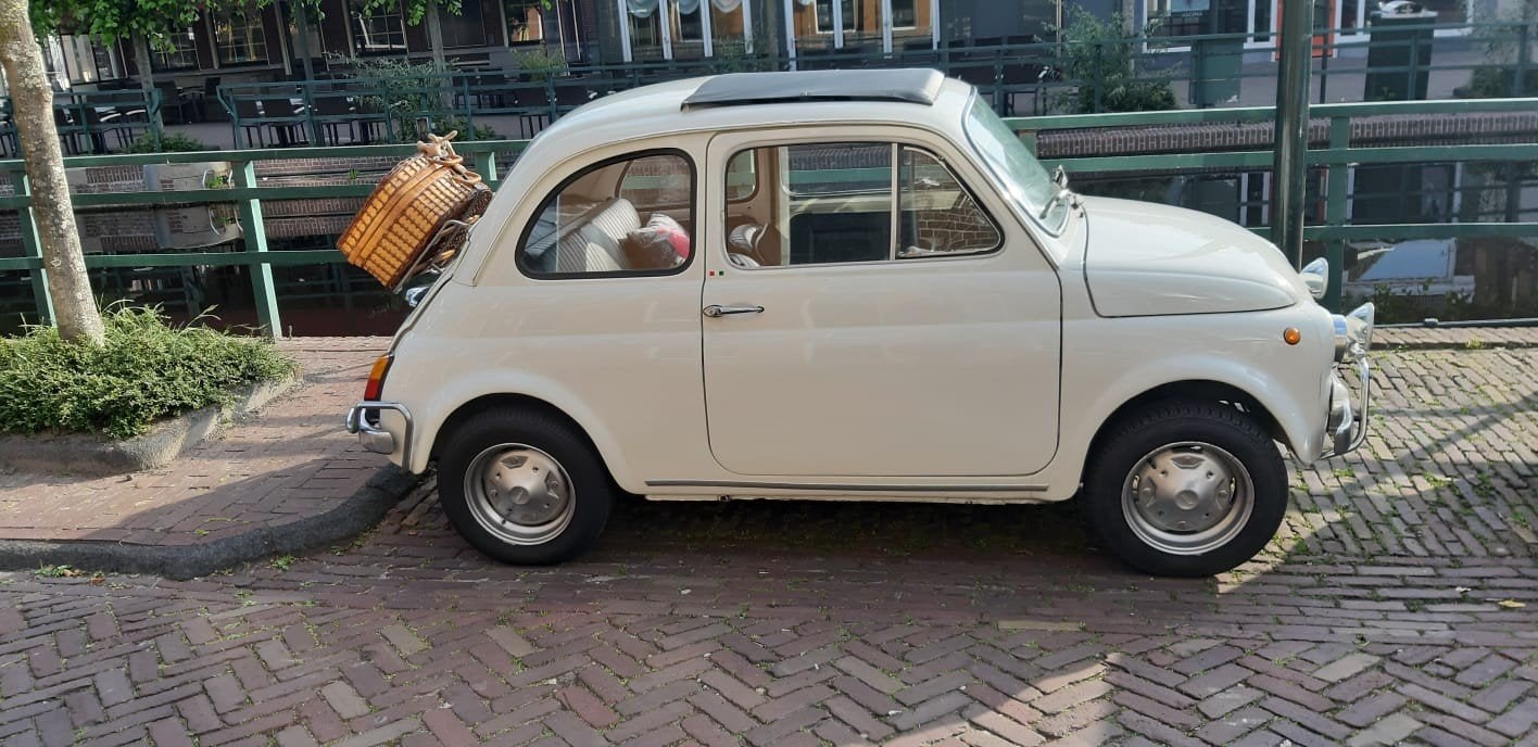 Super leuke oldtimer Fiat 500 1971 650cc gesynchroniseerd!, 514 kg, Wit, Handgeschakeld, Particulier
