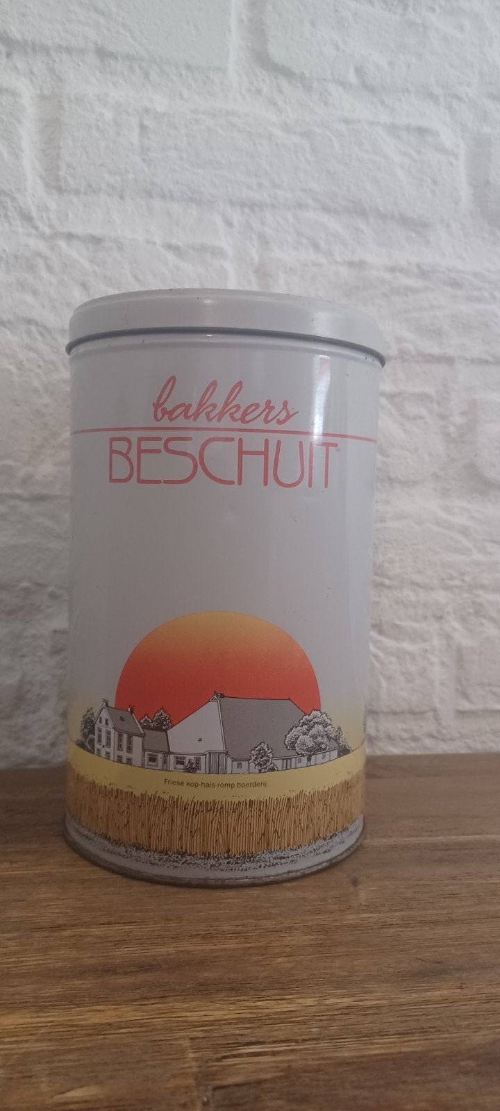 Vintage Beschuitbus Fribako met Hollandse Boerderijen, Ophalen of Verzenden