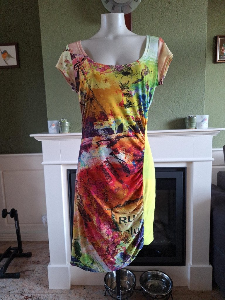 Eroke kleurrijke jurk IT 44 NL 40, Kleding | Dames, Maat 38/40 (M), Knielengte, Gedragen, Eroke