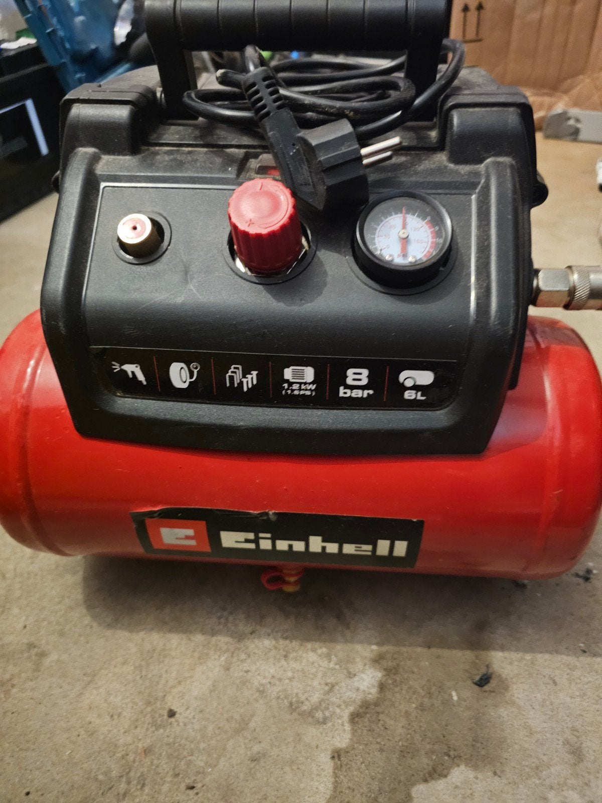 Einhell TE-AC 6L Draagbare Compressor - Olievrij, 8 bar, Ophalen of Verzenden