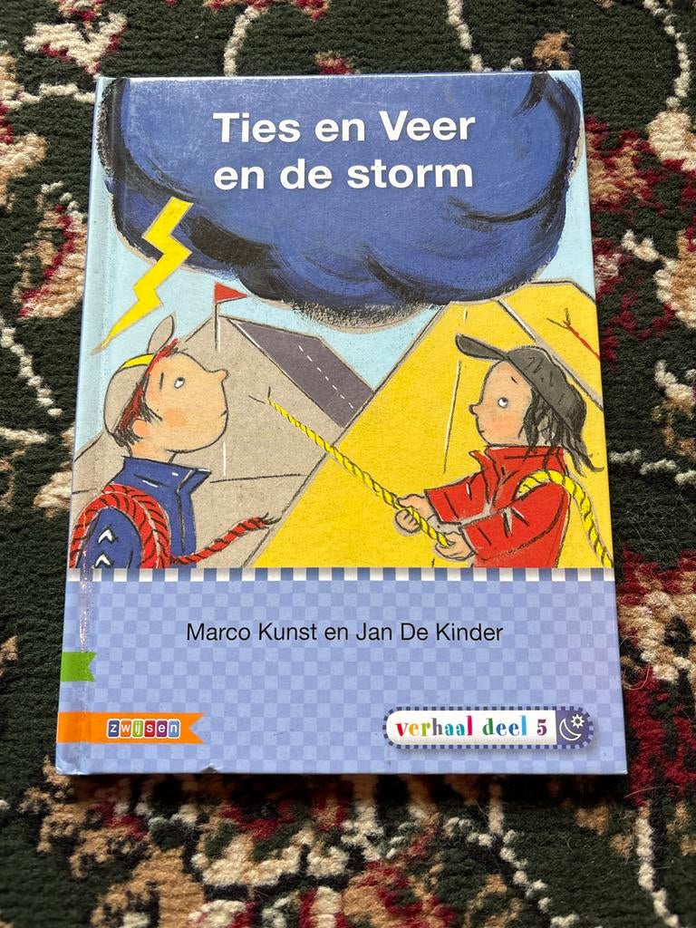 Ties en Veer en de storm - Veilig leren lezen, Ophalen of Verzenden, Zo goed als nieuw, Fictie algemeen