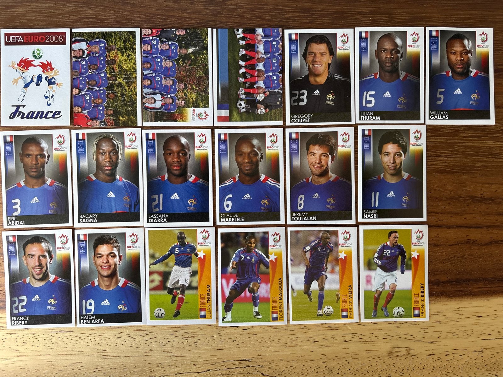 Panini Euro 2008 Frankrijk stickers - Diverse spelers, Ophalen of Verzenden, Zo goed als nieuw, Sport