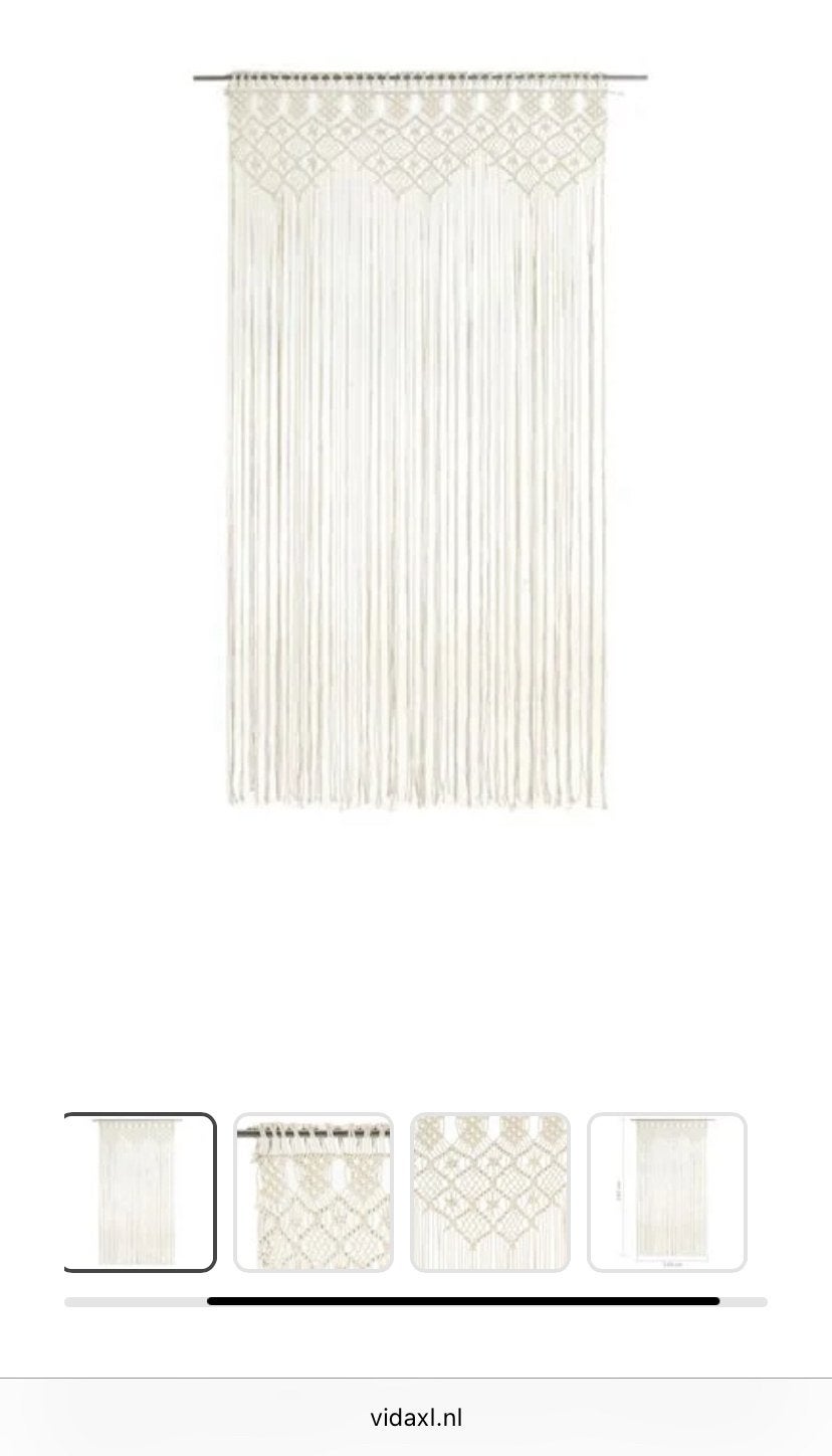 Vliegengordijn vidaXL macramé - nieuw, Ophalen, Zo goed als nieuw