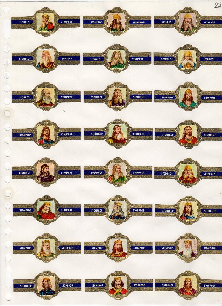 Stompkop NF  Koningen der Westgoten   blauw, Verzamelen, Verzenden, Zo goed als nieuw, Sigarenbandjes
