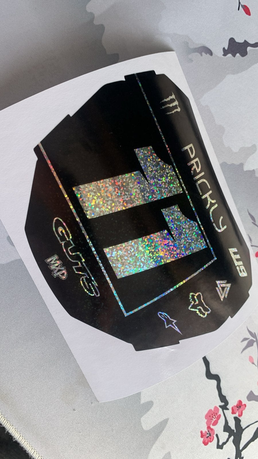 ODI Plate Sticker Decal, custom glitter + chroma, Ophalen of Verzenden