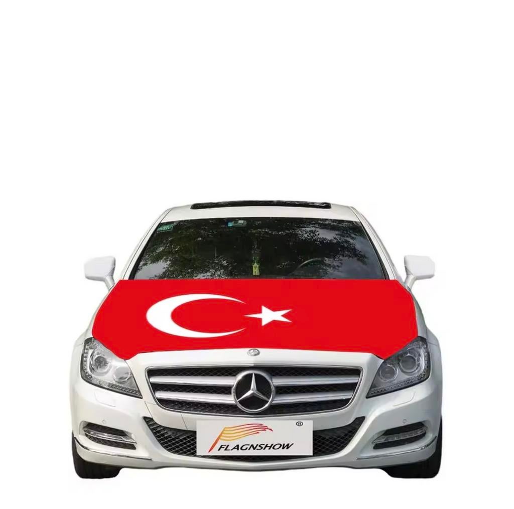 Support Turkije met deze Turkse vlag motorkap WK actieprijs!