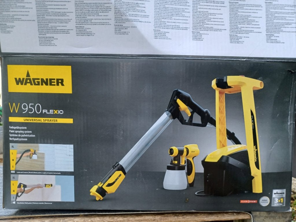 Wagner W690 FLEXiO Verfspuit (630W) - een keer gebruikt!, Ophalen, Zo goed als nieuw, Verfspuit of Verfpomp