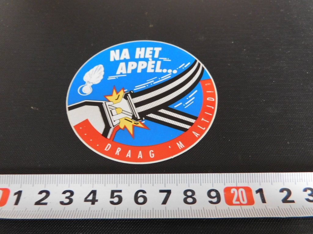 sticker Politie KMAR Leger Na het appél Draag 'm altijd *, Ophalen, Zo goed als nieuw