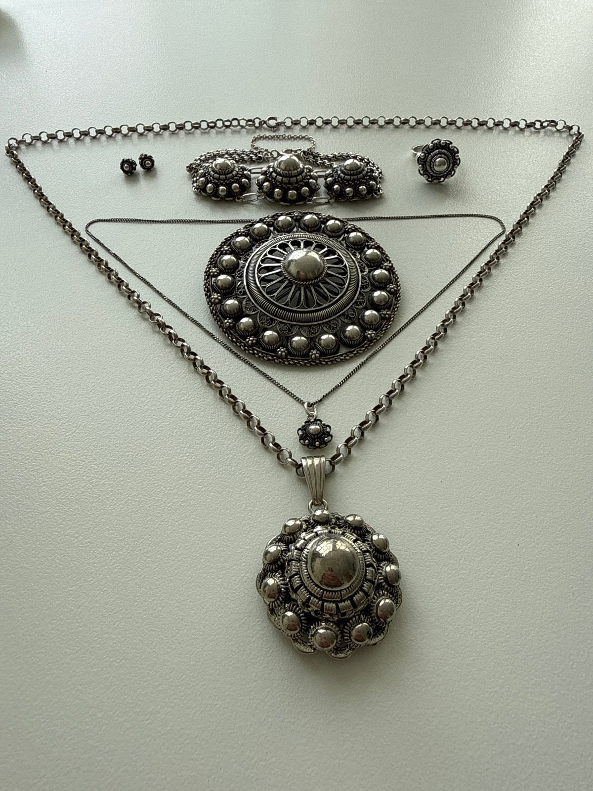 Prachtige zilveren zeeuwse knoop set- Vintage stijl, Sieraden, Tassen en Uiterlijk, Ophalen of Verzenden, Zo goed als nieuw, Zilver