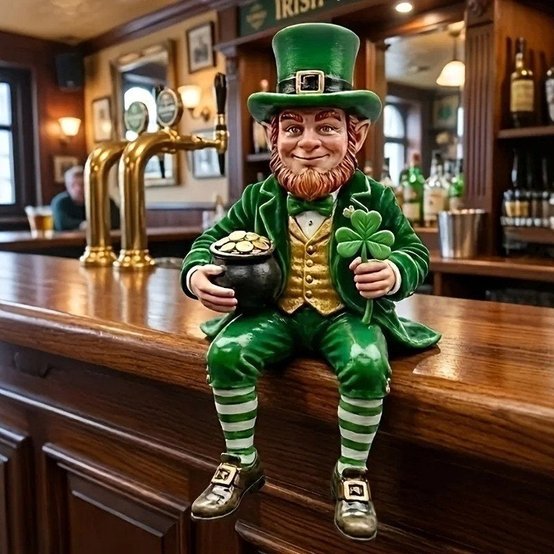 Prachtig St Patrick´s Day iers beeldje groen (13cm), Ophalen of Verzenden, Nieuw, Mens
