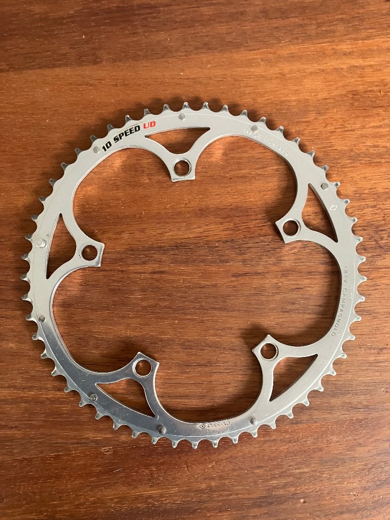 Campagnolo voorblad 53t UD 10s gebruikt, Fietsen en Brommers, Fietsonderdelen, Crankstel of Pedalen, Gebruikt, Campagnolo, Ophalen of Verzenden