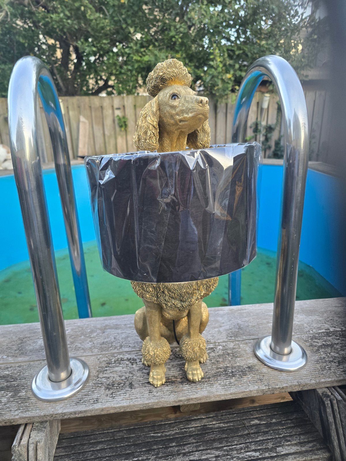 Gouden Poedel Lamp - Unieke Tafellamp, Overige materialen, Nieuw, Ophalen of Verzenden, Goud