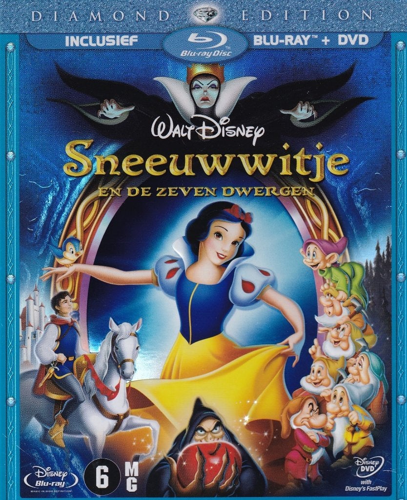 Te koop 3 blu ray+dvd sneeuwwitje en de zeven dwergen, Boxset, Film, Tekenfilms en Animatie, Blu-ray