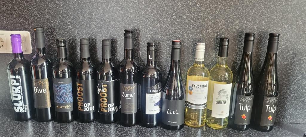 Diverse wijnen 3 euro per fles of alles voor 30 euro. Ophale, Ophalen of Verzenden