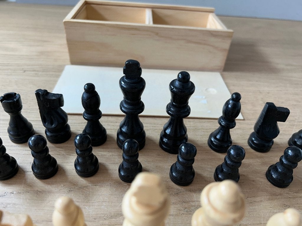 Houten Schaakstukken Set, Ophalen of Verzenden, Zo goed als nieuw