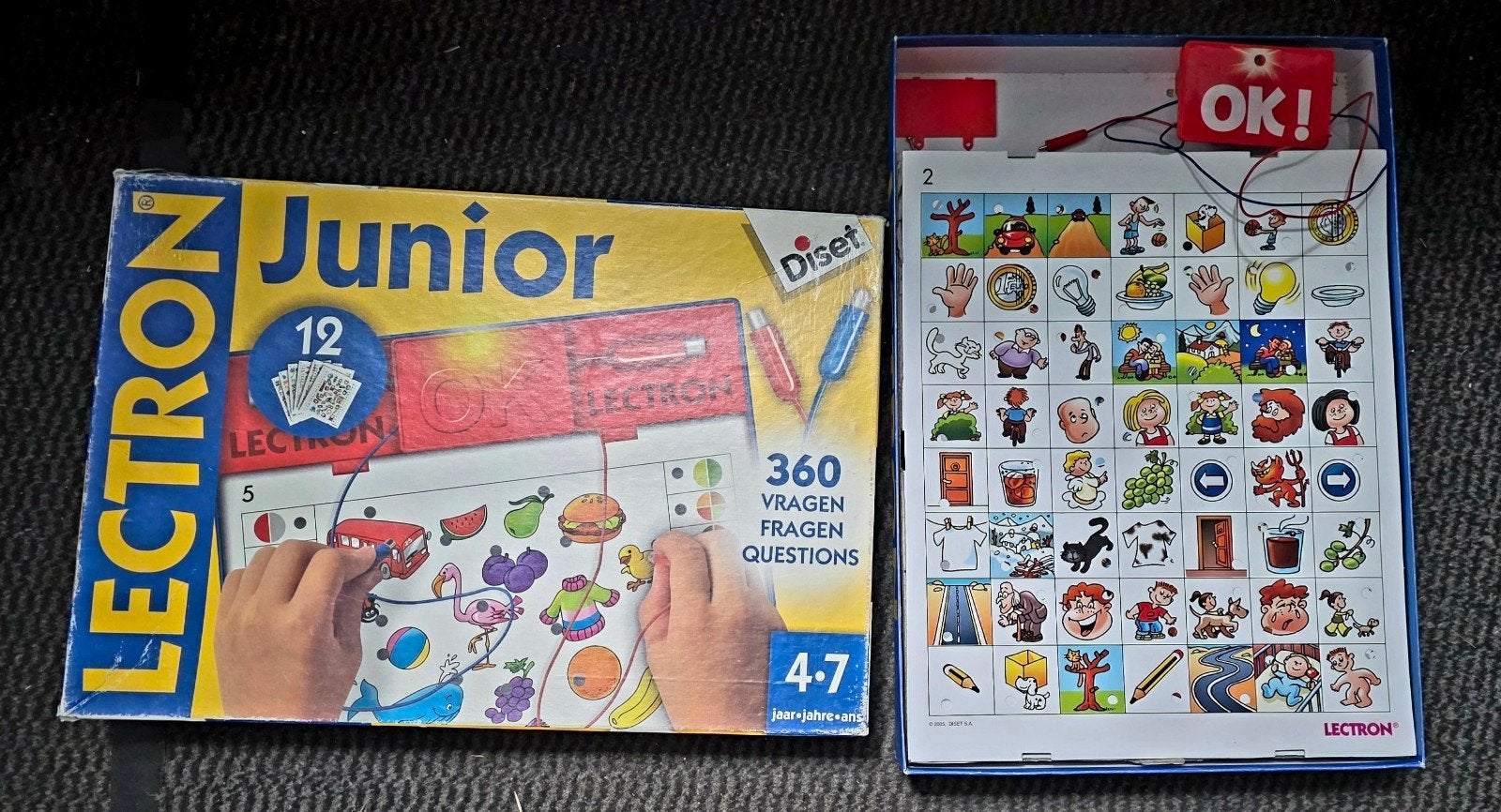 Lectron Junior Electro Spel 4-7 jaar met 6 spelkaarten, Verzenden, Gebruikt, Met licht