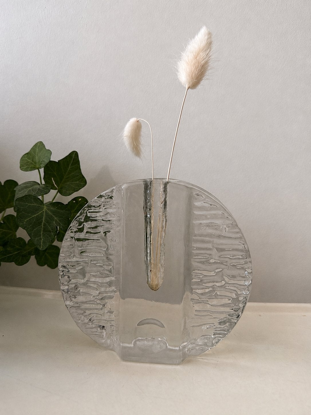 Solifleur Blockvaas kristal Walther glas, Antiek en Kunst, Antiek | Glas en Kristal, Ophalen of Verzenden