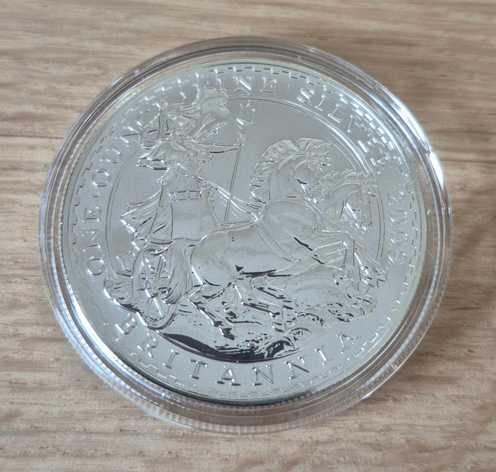 1 oz zilveren munt UK Britannia 2009, Postzegels en Munten, Ophalen of Verzenden, Zilver