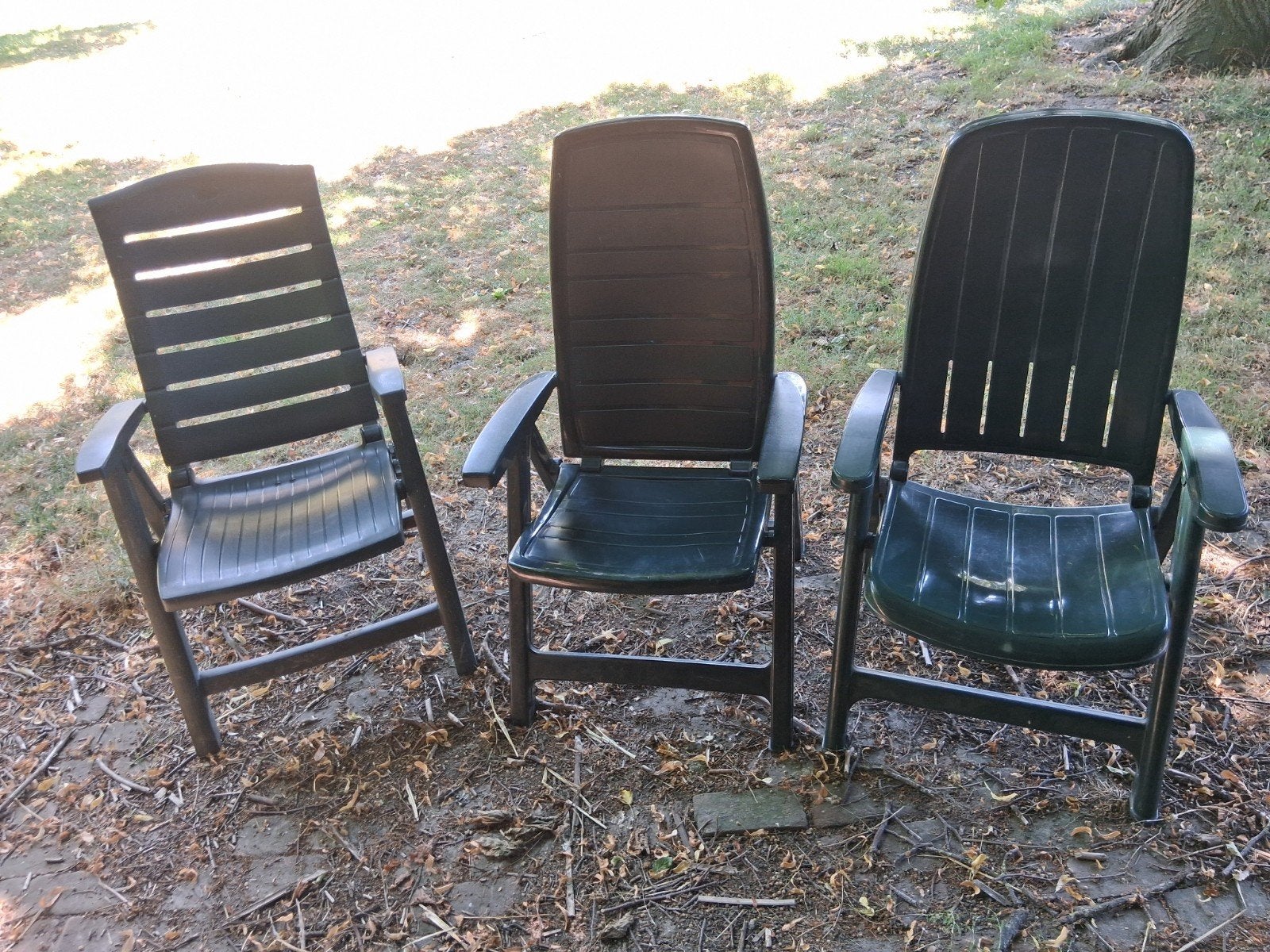 3 mooie stoelen, Tuin en Terras, Tuinstoelen, Ophalen, Zo goed als nieuw, Plastic, Inklapbaar