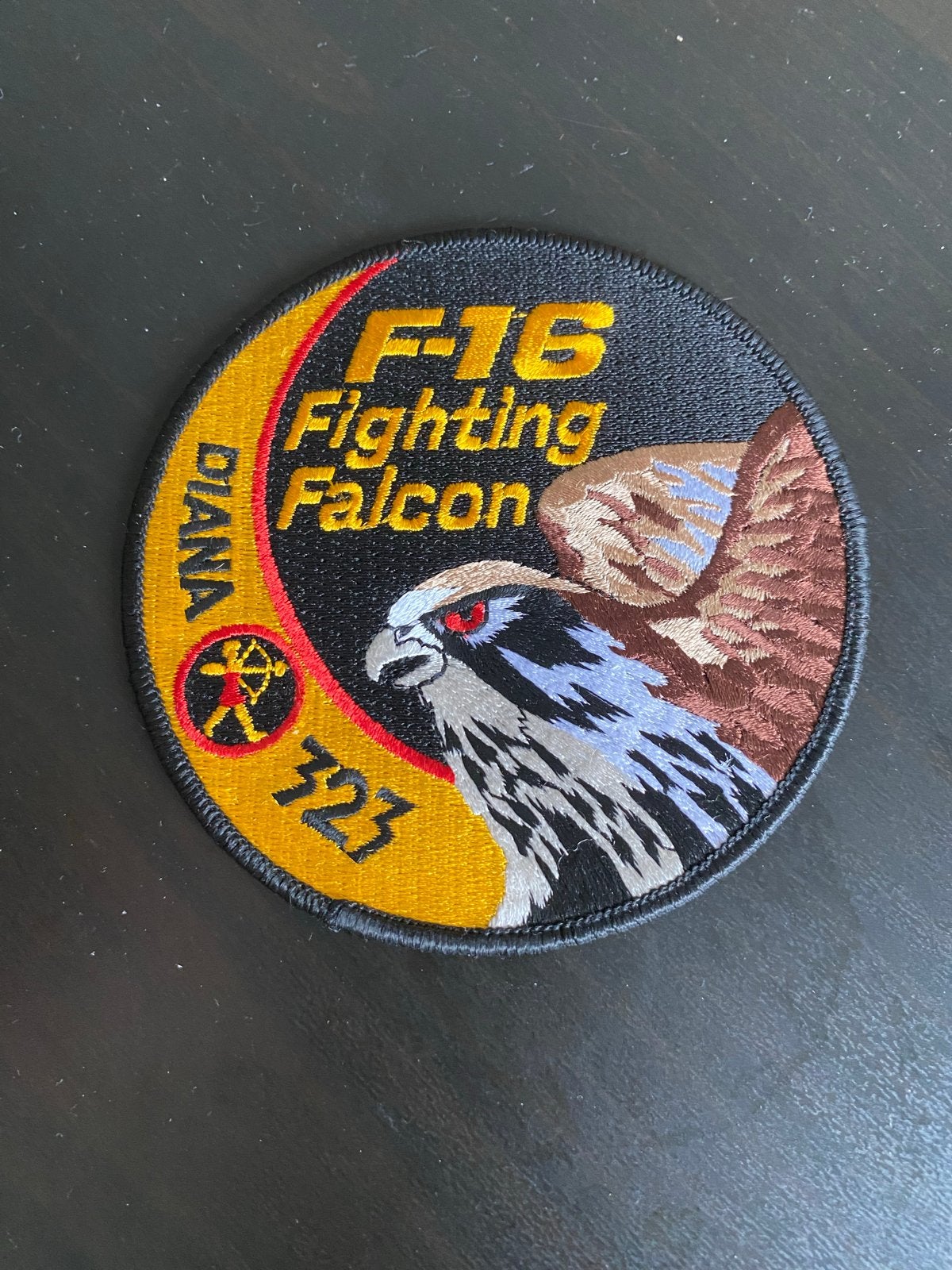 F-16 Fighting Falcon Diana 323 Patch, Ophalen of Verzenden, Overige typen