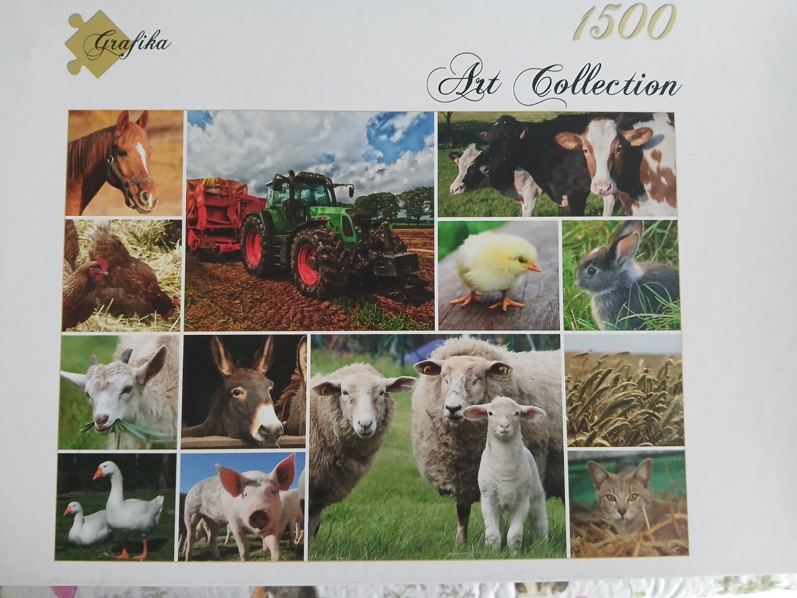 Boerderijdieren Puzzel - 1500 stukjes  -1 stukje, Ophalen of Verzenden, Zo goed als nieuw
