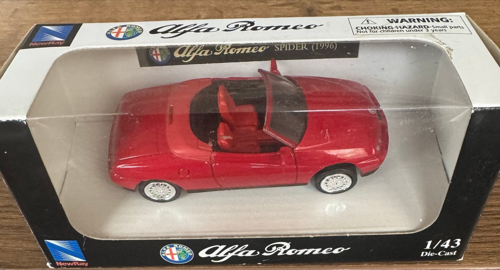 Alfa Romeo Spider (1996) 1/43 Die-Cast Modelauto, Ophalen of Verzenden, Nieuw, Auto, Overige merken