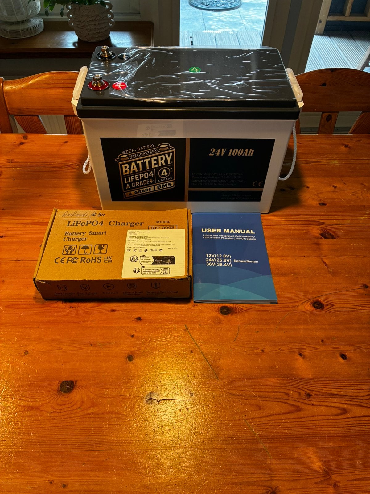 25,6V 100Ah LiFePO4 Premium Accu  Smart BMS 5 jaar ervaring, Nieuw