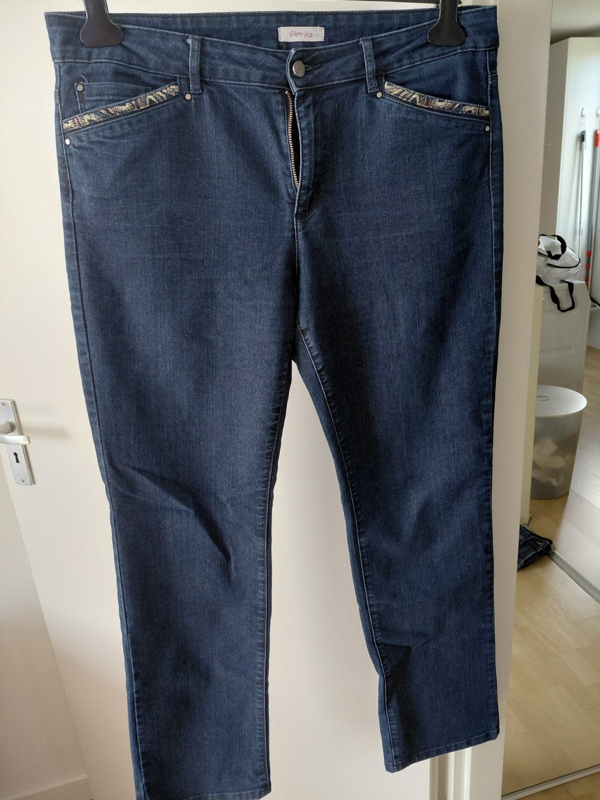 Paprika jeans donkerblauw maat 1 (44), Blauw, Ophalen of Verzenden, Zo goed als nieuw, Paprika