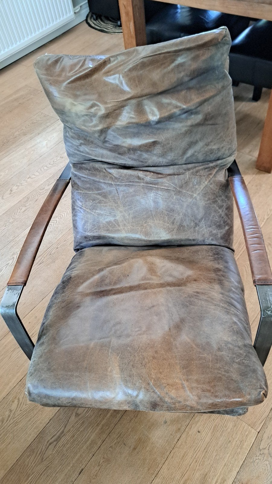 Leren fauteuils, Huis en Inrichting, Gebruikt, Ophalen of Verzenden, 50 tot 75 cm, Leer