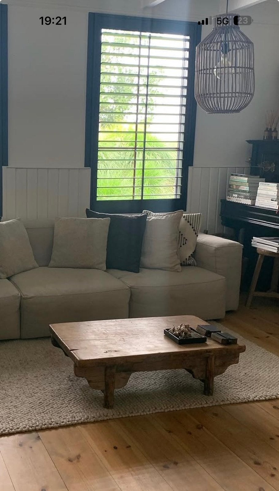 Houten salon tafel van t achterhuis, Huis en Inrichting, Ophalen, 50 tot 100 cm, 50 tot 100 cm, Zo goed als nieuw