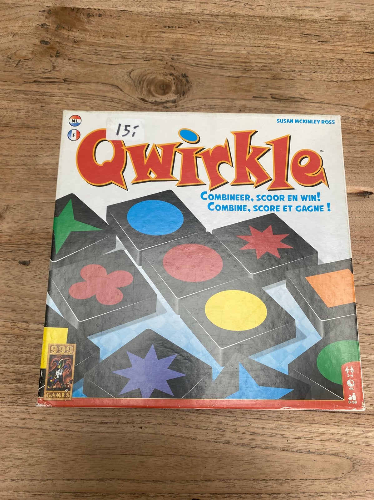 999 games Qwirkle, zgan, Ophalen of Verzenden, Zo goed als nieuw