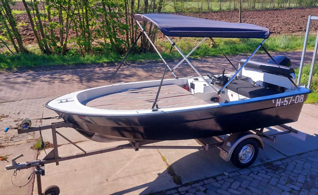 Triss RS41 consoleboot met 50PK Mercury Autolube en trailer, Watersport en Boten, Vis- en Consoleboten, Ophalen, 30 tot 50 pk