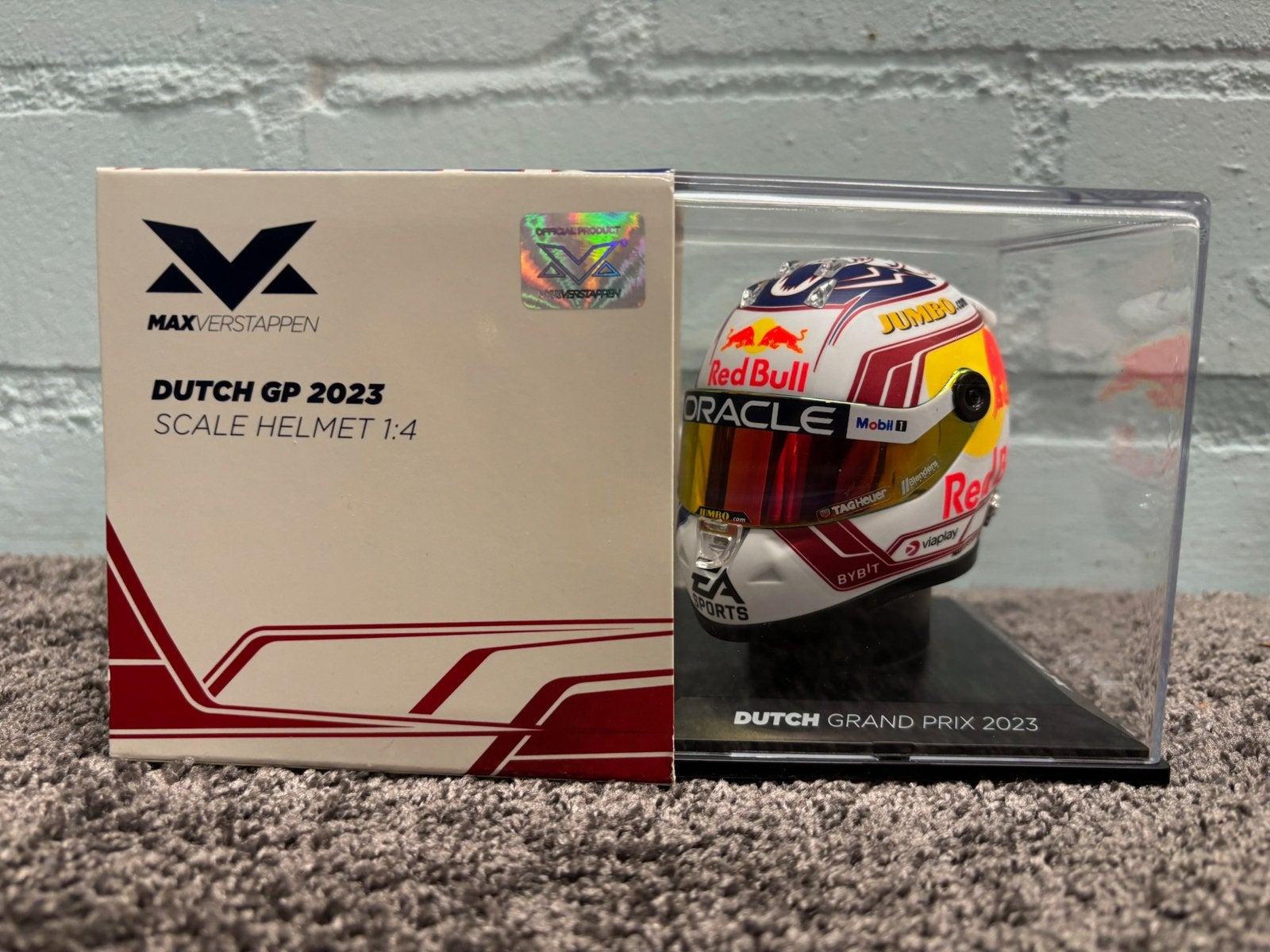 Max verstappen helm 1:4 zandvoort 2023, Ophalen of Verzenden, Zo goed als nieuw, Formule 1