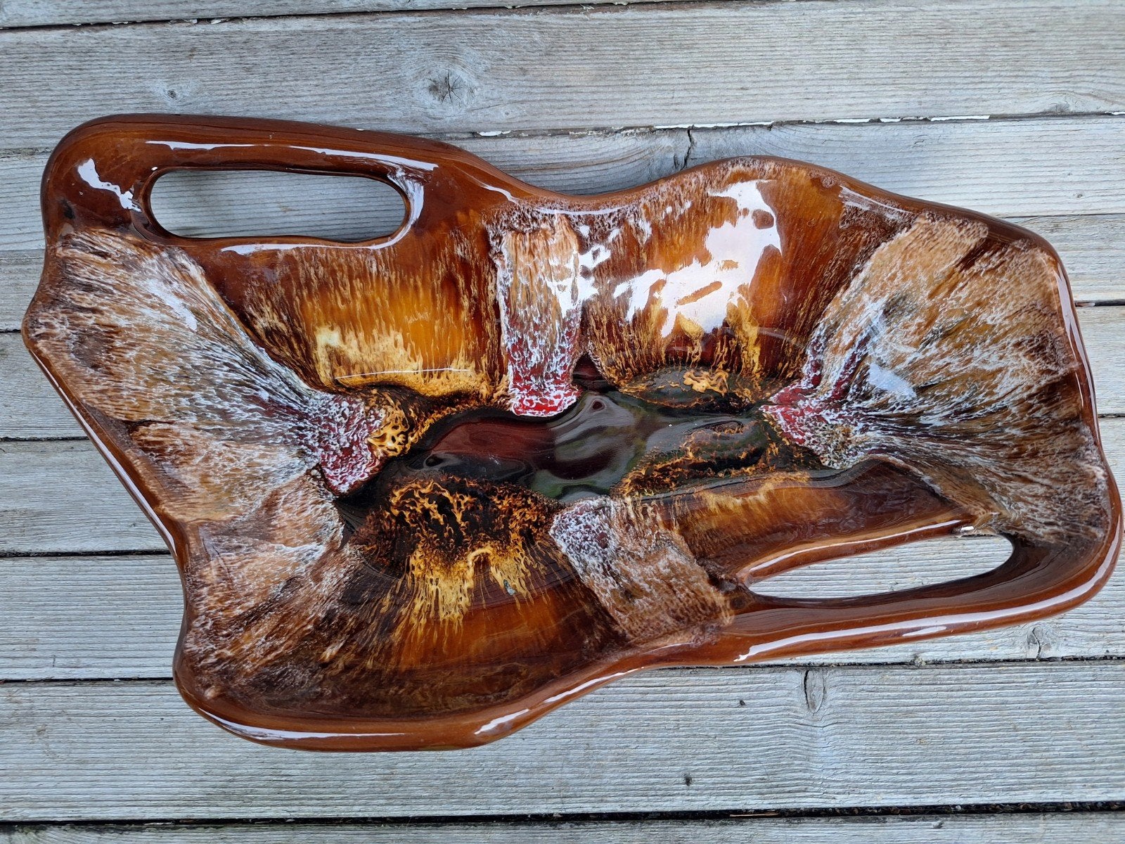 Prachtige vintage Vallauris schaal, keramiek, 40x23 cm, Ophalen of Verzenden