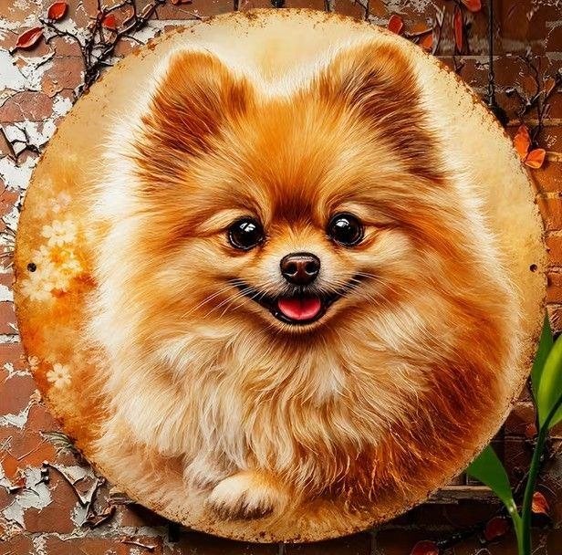 Pomeriaan - keeshond ( metaal ), Metaal, Meerkleurig, Nieuw, Ophalen of Verzenden