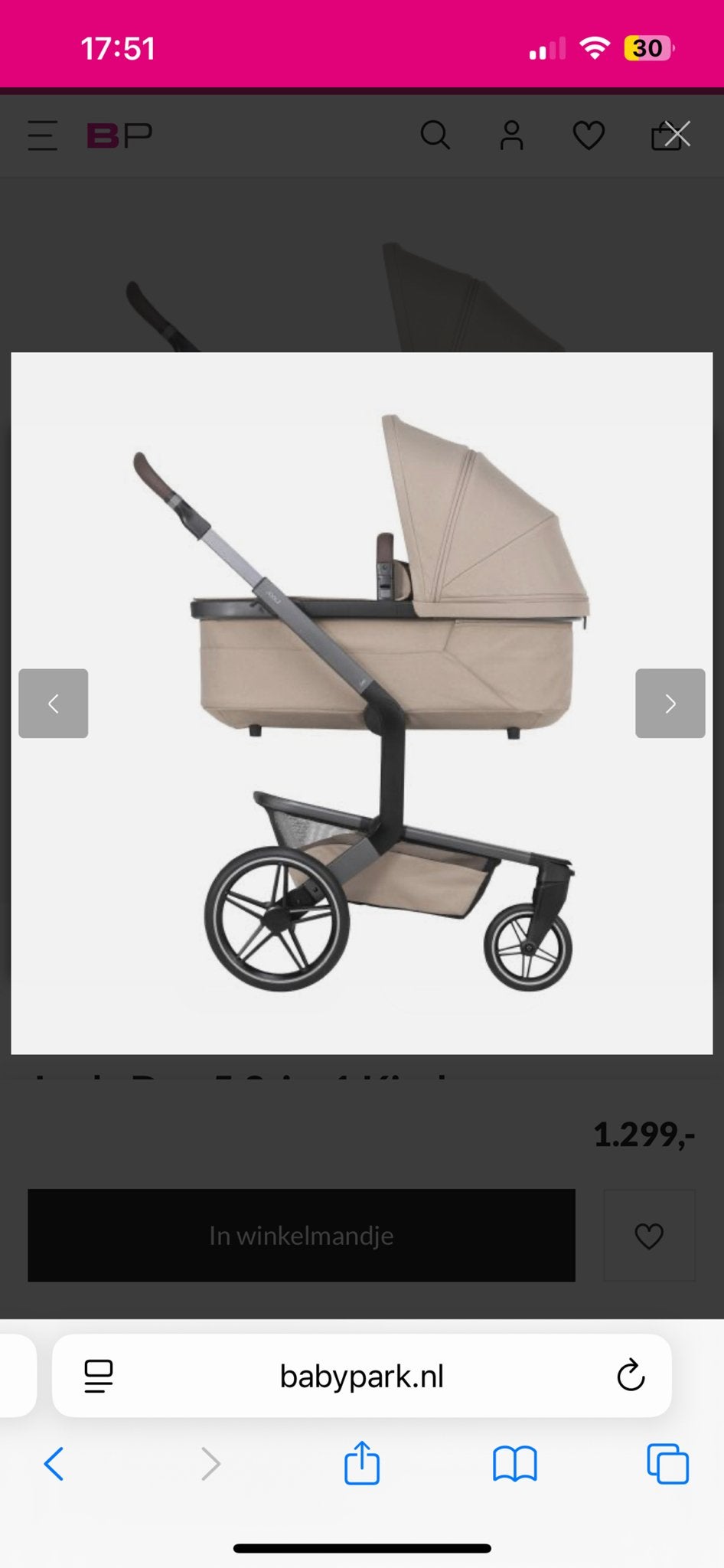 Joolz Day 5 2-in-1 Kinderwagen - Sandy Taupe met accessoires, Zo goed als nieuw, Combiwagen, Met autostoeltje, Ophalen