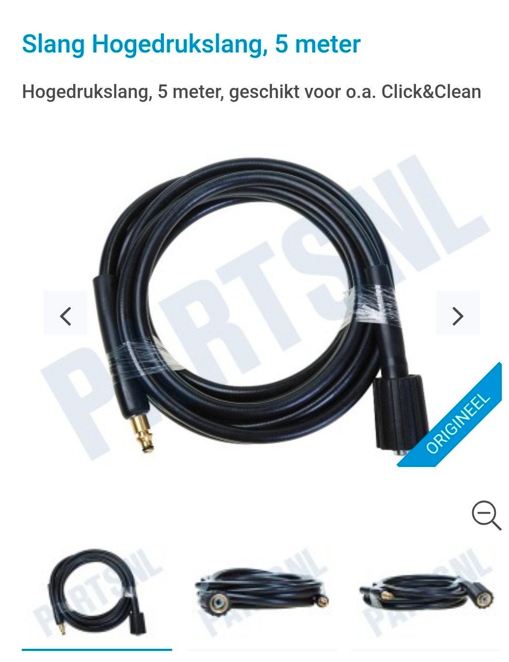Nieuwe Hogedrukslang 5m - Geschikt voor Click & Clean, Ophalen of Verzenden, Nieuw