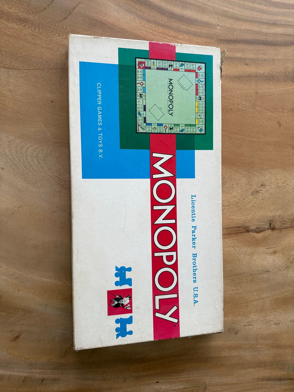 Vintage Monopoly Bordspel, Drie of vier spelers, Ophalen, Gebruikt