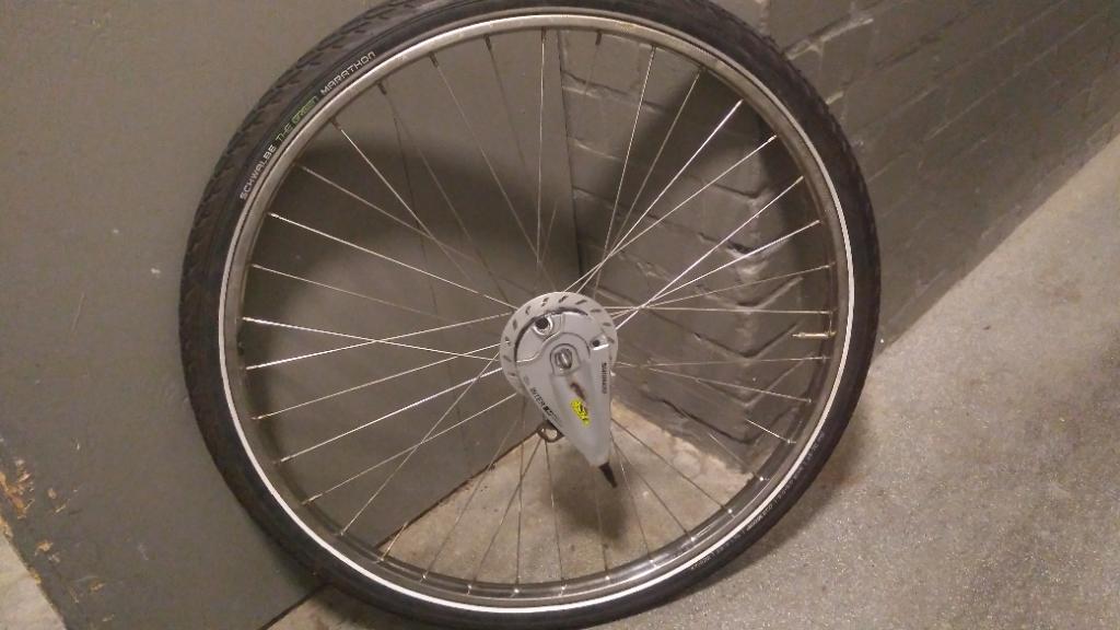 Shimano HB-IM40 voorwiel trommelrem.  28 inch, Ophalen, Gebruikt, Wiel, Shimano