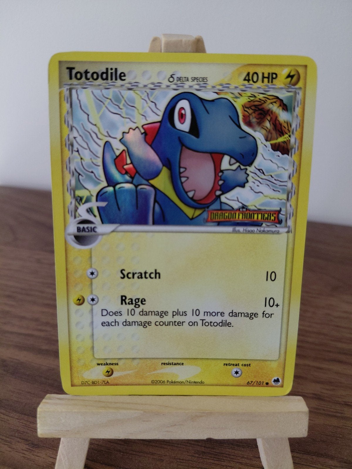 totodile 67/101 stamped holo, Hobby en Vrije tijd, Ophalen of Verzenden, Gebruikt
