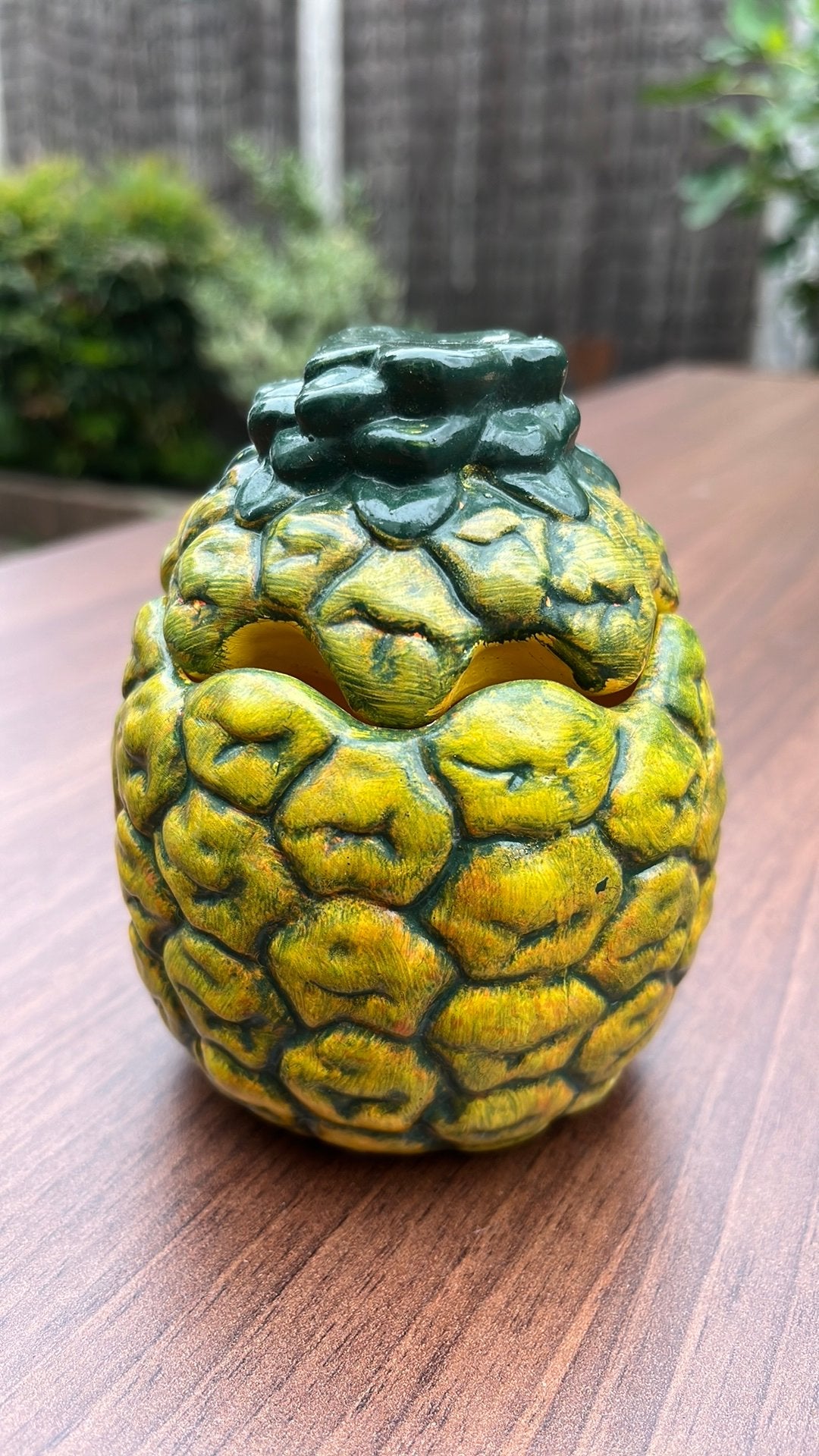 Ananas pot, Gebruikt, Geel, Natuurlijk materiaal, Ophalen of Verzenden