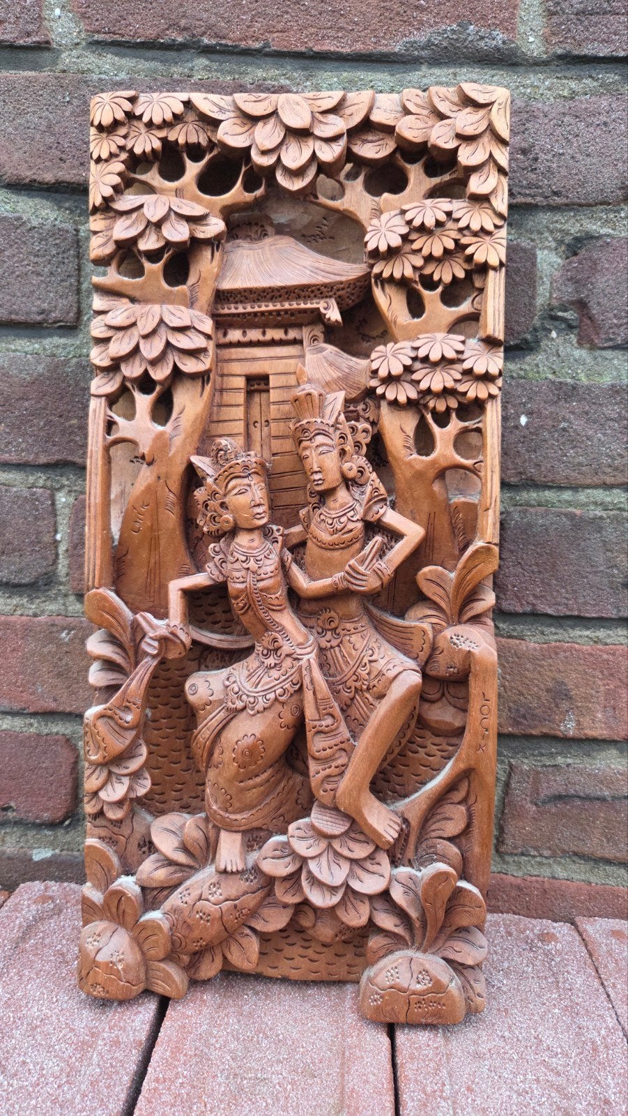 Prachtige houtsnijwerk uit Bali, Ophalen of Verzenden