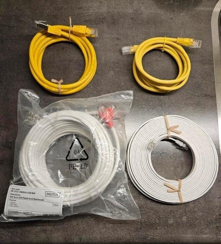Internet netwerk kabels NIEUW 5 STUKS, Ophalen of Verzenden, Nieuw