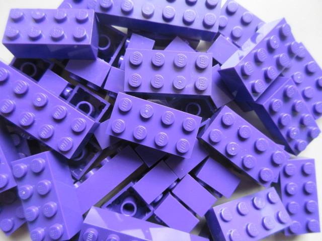 nr. 9337, 50 paarse stenen 2 nop breed., Ophalen of Verzenden, Zo goed als nieuw, Losse stenen, Lego