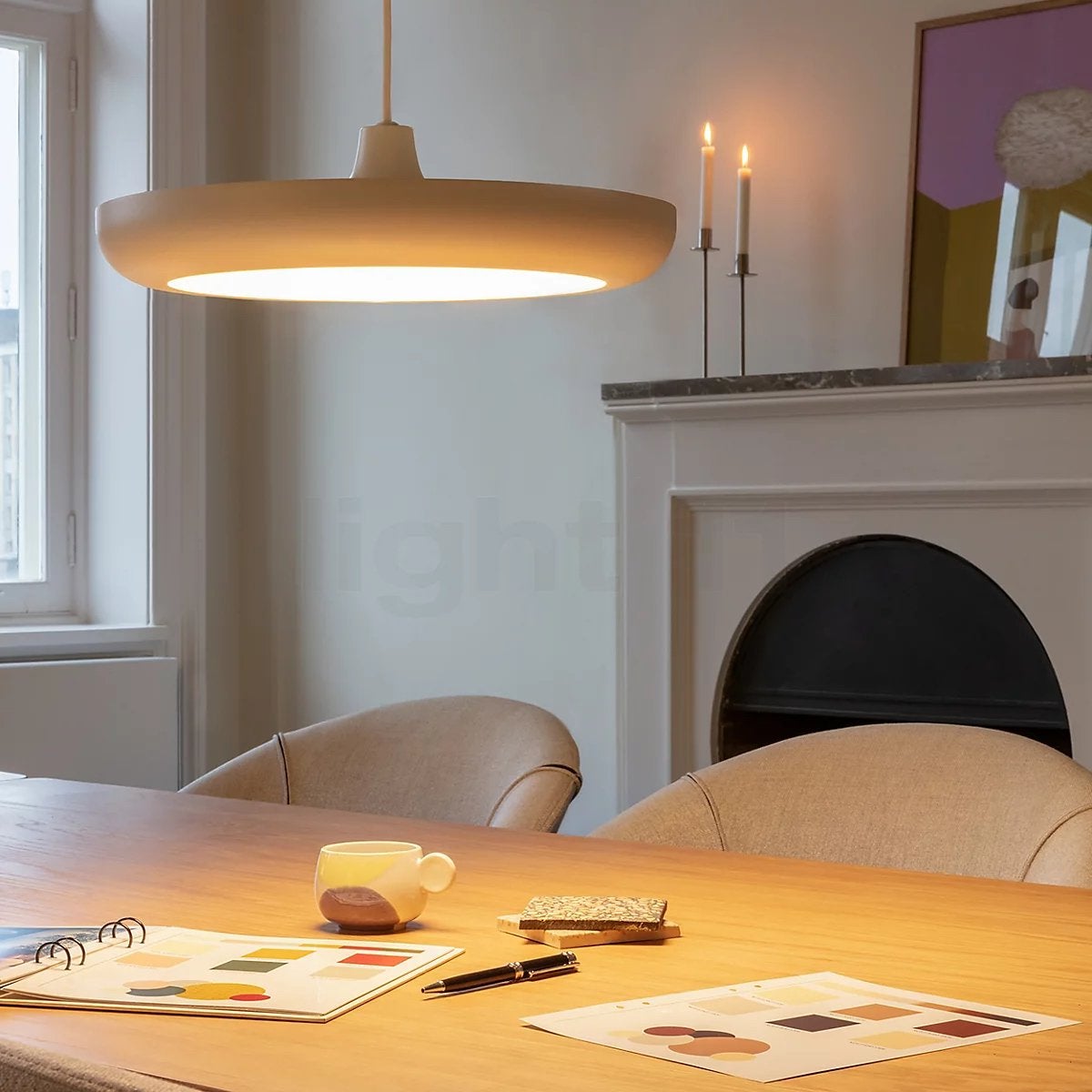 Cassini design hanglamp Ø40 LED, wit, Huis en Inrichting, Lampen | Hanglampen, Gebruikt, Overige fittingen, Ophalen of Verzenden