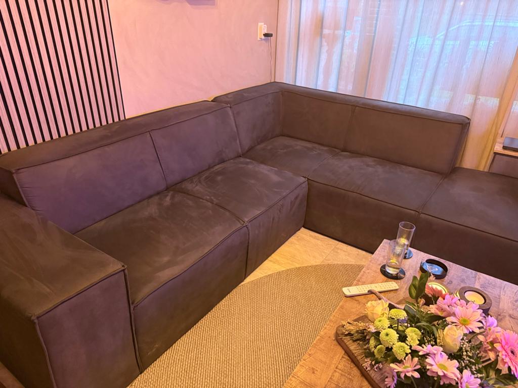 Hoekbank - Zo goed als nieuw, 250 tot 300 cm, 100 tot 125 cm, Hoekbank, Ophalen of Verzenden